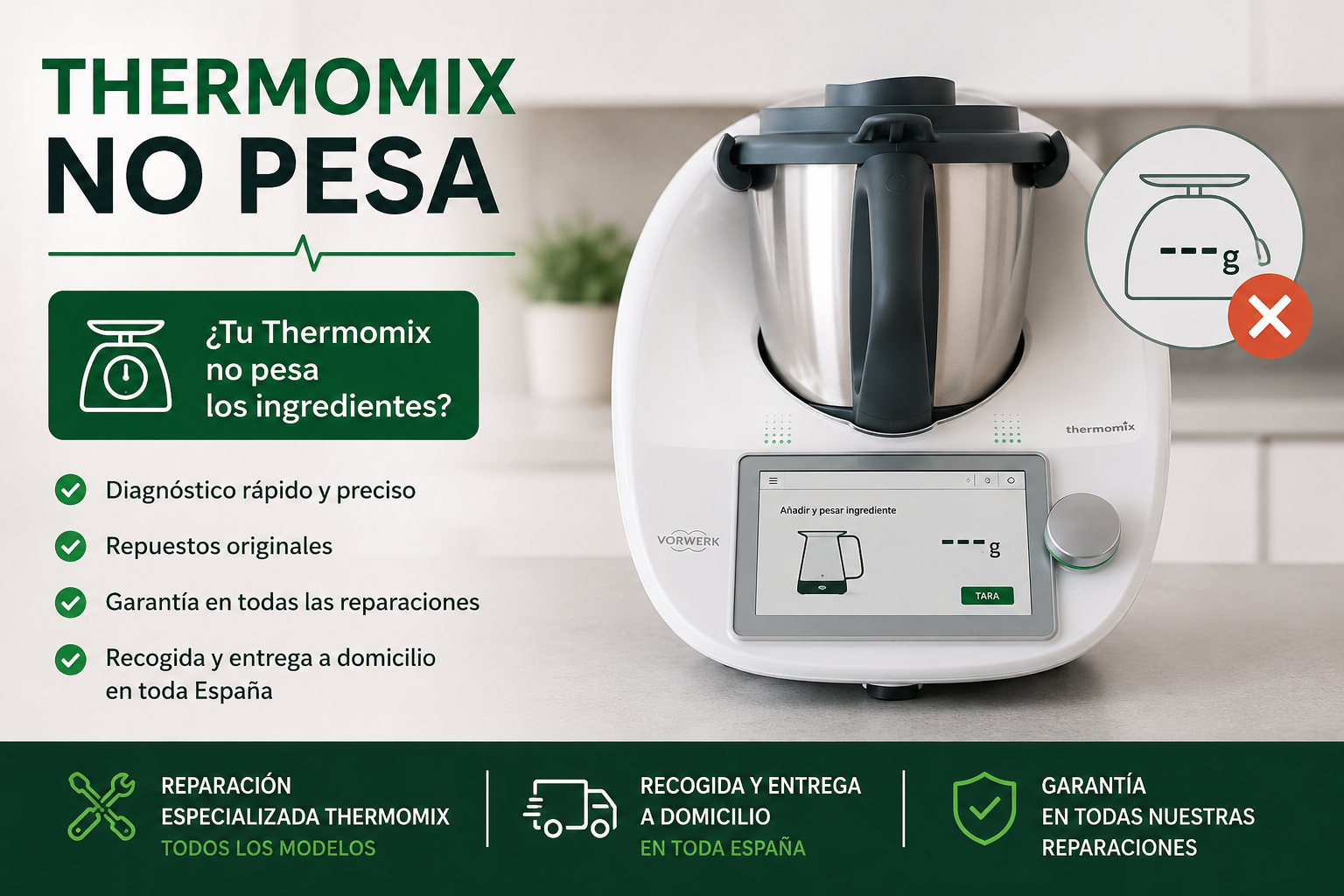 Reparación de Thermomix que no pesa en Sator Electrónica Alicante