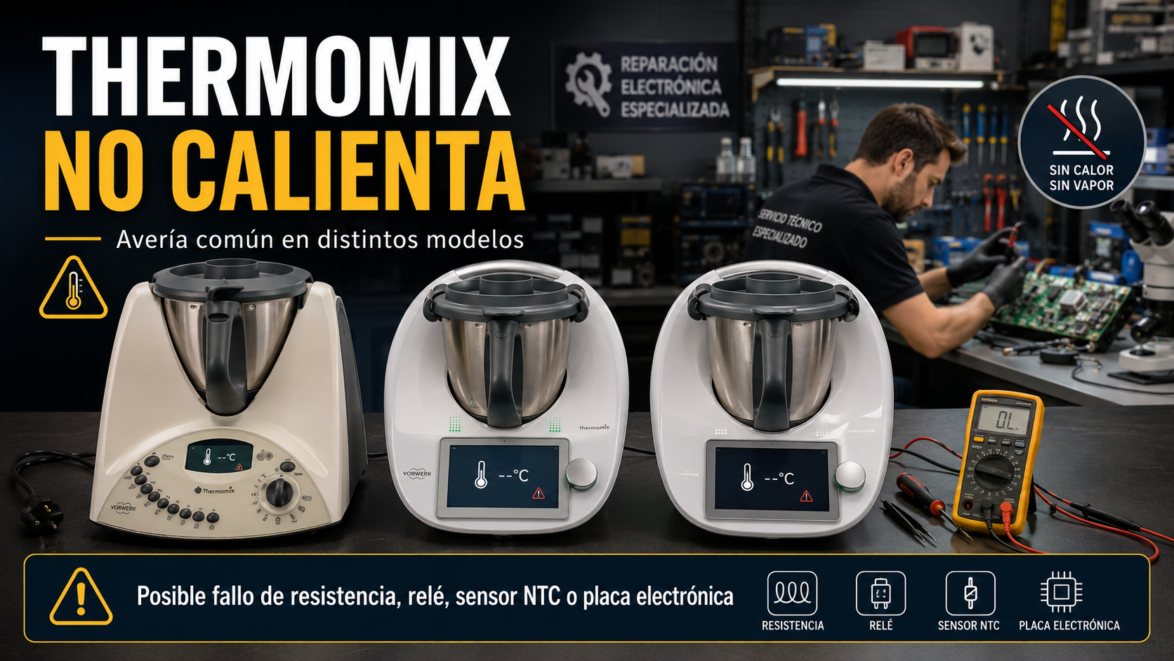 Reparación de Thermomix que no calienta en Sator Electrónica Alicante